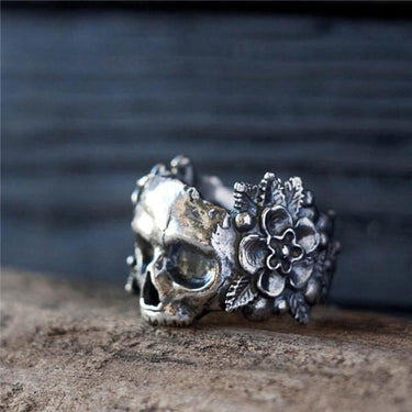 Gothic Style Skull Flower Ring-Your Soul Place